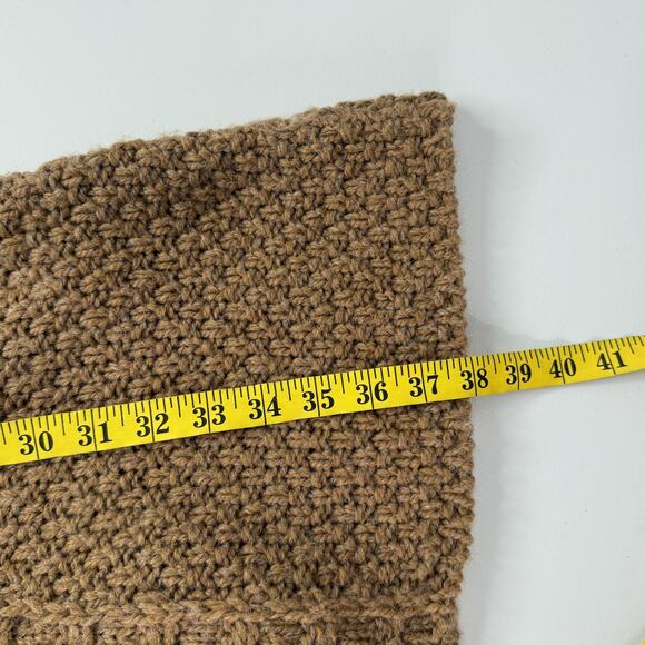 Cortefiel Sweater Coat Womens Large Brown Knit Double Breasted Button Wool Blend - Picture 11 of 12